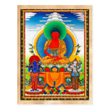 Cooles orientalisches tibetanisches thangka drei b postkarten