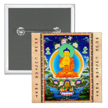 Cooles orientalisches tibetanisches thangka Prabhu Buttons