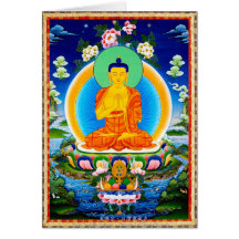 Cooles orientalisches tibetanisches thangka Prabhu Grußkarten