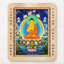 Cooles orientalisches tibetanisches thangka Prabhu Mousepads