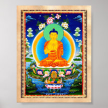 Cooles orientalisches tibetanisches thangka Prabhu Plakate
