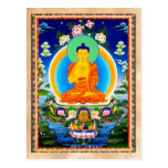 Cooles orientalisches tibetanisches thangka Prabhu Postkarten