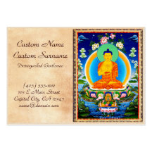 Cooles orientalisches tibetanisches thangka Prabhu Visitenkarte