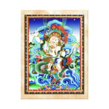 Cooles orientalisches tibetanisches thangka Weiß J Gespannter Galerie Druck