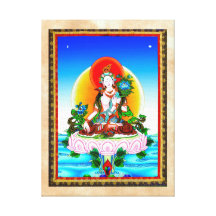 Cooles orientalisches tibetanisches thangka weiße  gespannter galerie druck
