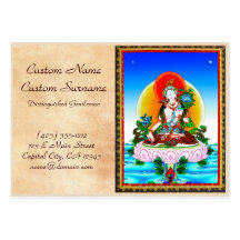 Cooles orientalisches tibetanisches thangka weiße  visitenkarten vorlage