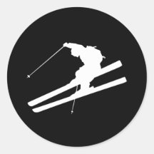 Cooles Skifahren Sticker