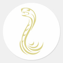 Cooles Viper-Schlangen-Logo Runder Sticker