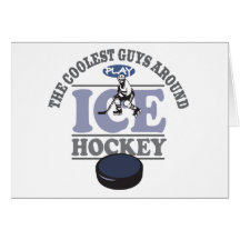 Coolstes Typ-Spiel-Hockey Grußkarten