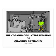 Copanhagen Interpretation von Quantums-Mechanikern Postkarten