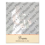 Coral & Cream Wedding Photo Prints w/ Custom Text