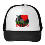 Corey Tiger-80er Retro I Liebe Italo Disco-T-Shirt Netz Caps