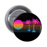 COREY TIGER-80er RETRO PALME-TROPISCHER SONNENUNTE Anstecknadelbuttons