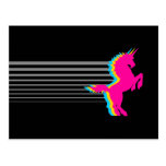 Corey Tiger-Achtzigerjahre Retro Vintager Unicorn Postkarte