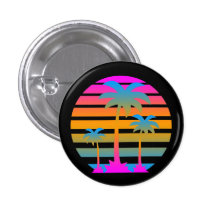 COREY TIGER-RETRO SONNENUNTERGANG-PALMEN BUTTON