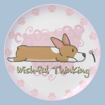 Corgi-Wunschdenken-Platte teller