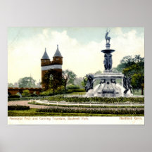 Corning-Brunnen, Bushnell Park, Hartford Vin 1906 Plakat