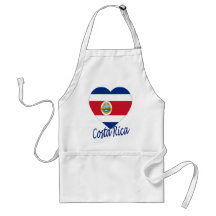 Costa Rica-Flaggen-Herz Schürzen