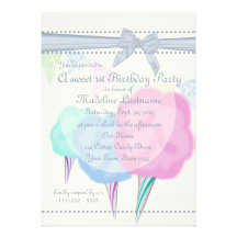 Cotton Candy Fair Birthday Cards