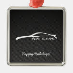 CoupéG35 weiße Brushstroke-Weihnachtsverzierungen Weihnachtsbaum Ornamente