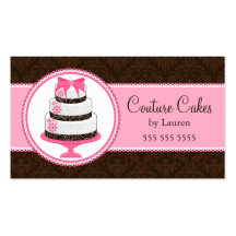 Couture-Kuchen-Bäckerei-Geschäfts-Karten Visitenkarten Vorlage