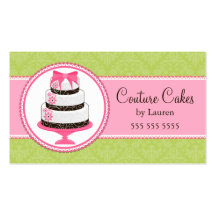 Couture-Kuchen-Bäckerei-Geschäfts-Karten Visitenkarten