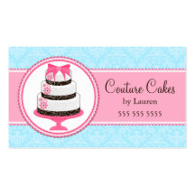 Couture-Kuchen-Bäckerei-Geschäfts-Karten Visitenkartenvorlage