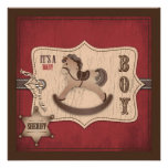 Cowboy-Baby-Einladungs-Quadrat