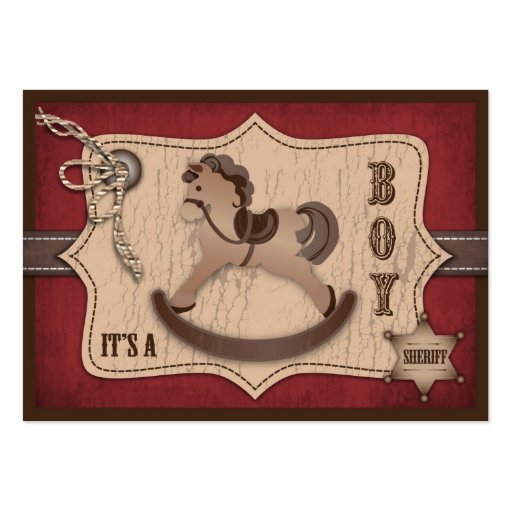 Cowboy-Baby-Erinnerung Notecard Visitenkarten Vorlage