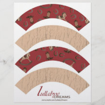 Cowboy-Baby-Kuchen-Verpackung Personalisierte Flyer