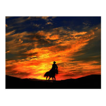 Cowboy-Postkarte
