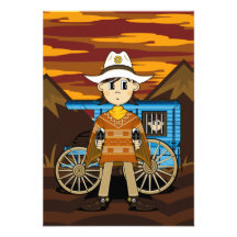 Cowboy-Sheriff u. Lastwagen UAWG Karte Personalisierte Ankündigung