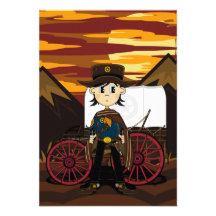 Cowboy-Sheriff u. Lastwagen UAWG Karte Individuelle Ankündigungen