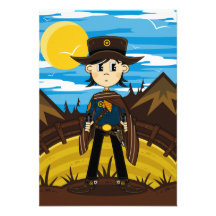 Cowboy-Sheriff UAWG Karte Personalisierte Ankündigungskarte