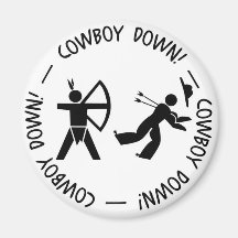 Cowboy unten!! kühlschrankmagnet