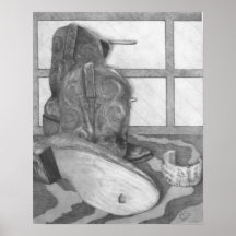 Cowboystiefel-Plakat