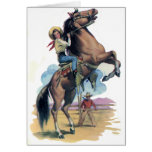 Cowgirl auf Pferd Karte