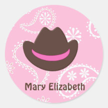 Cowgirl-Geburtstags-Aufkleber