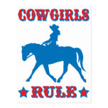 Cowgirls-Regel (rot/Blau) Postkarten