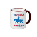 Cowgirls-Regel (rot/Blau) Tee Tassen