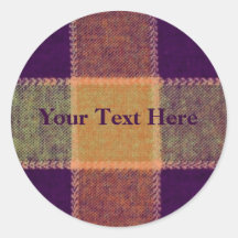 Cozy warmes kariertes Muster Stickers
