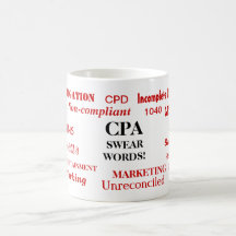 CPA-Kraftausdrücke! Ein großer CPA-Witz Tee Tasse