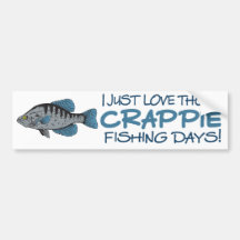 Crappie-Fischerei-Tag Autoaufkleber