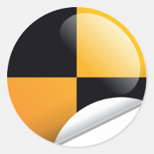 Crashtest-Kennzeichen Runder Sticker