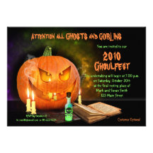 Creepy Jack O'Lantern Halloween-Party-Einladung