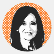 Cristina Fernandez de Kirchner Runde Sticker