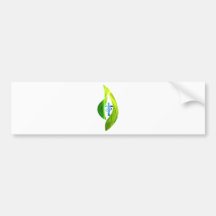 Croix bleue dans flamme verte auto sticker