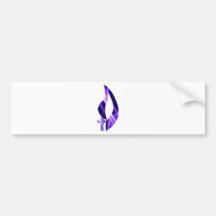 Croix sous flamme Violette Autoaufkleber