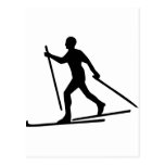 Cross Country-Skifahren Postkarte