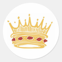 Crown With Jewels eines goldenen Königs Sticker